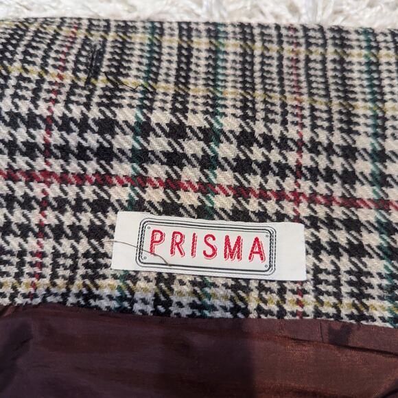 Vintage Prisma Houndstooth Multicolored Tweed Black and White Blazer - Picture 4 of 16